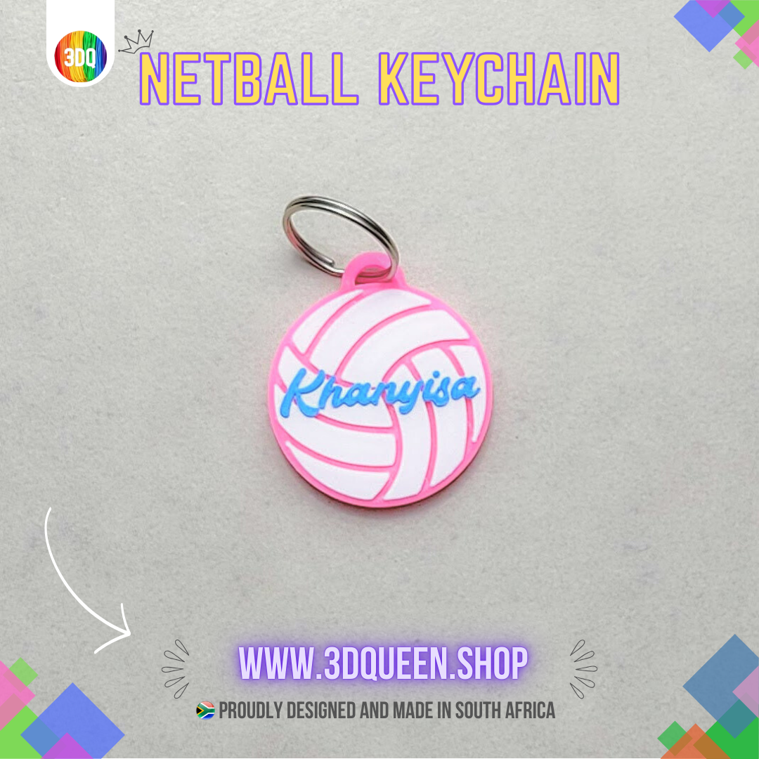 Sport Keychain Netball – 3D Queen