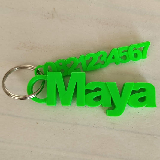 Custom Made Bag Tag Keychain